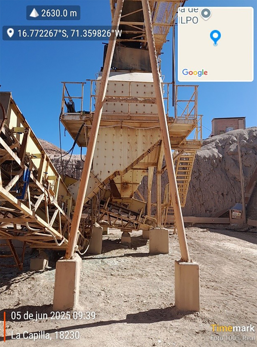 Evaluación Estructural y Ensayos en Acero – Planta de Procesos, Unidad Minera Chapi