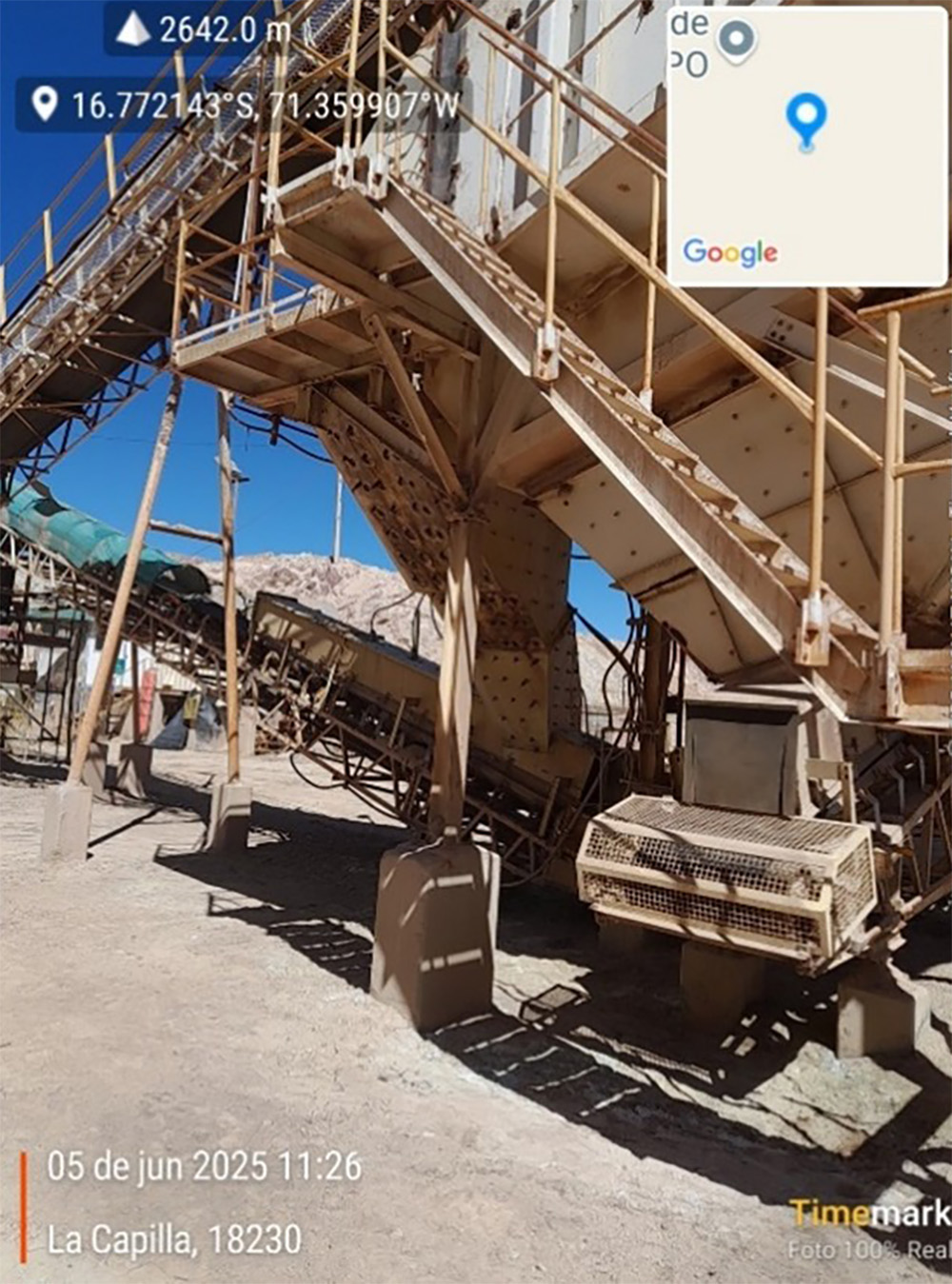 Evaluación Estructural y Ensayos en Acero – Planta de Procesos, Unidad Minera Chapi