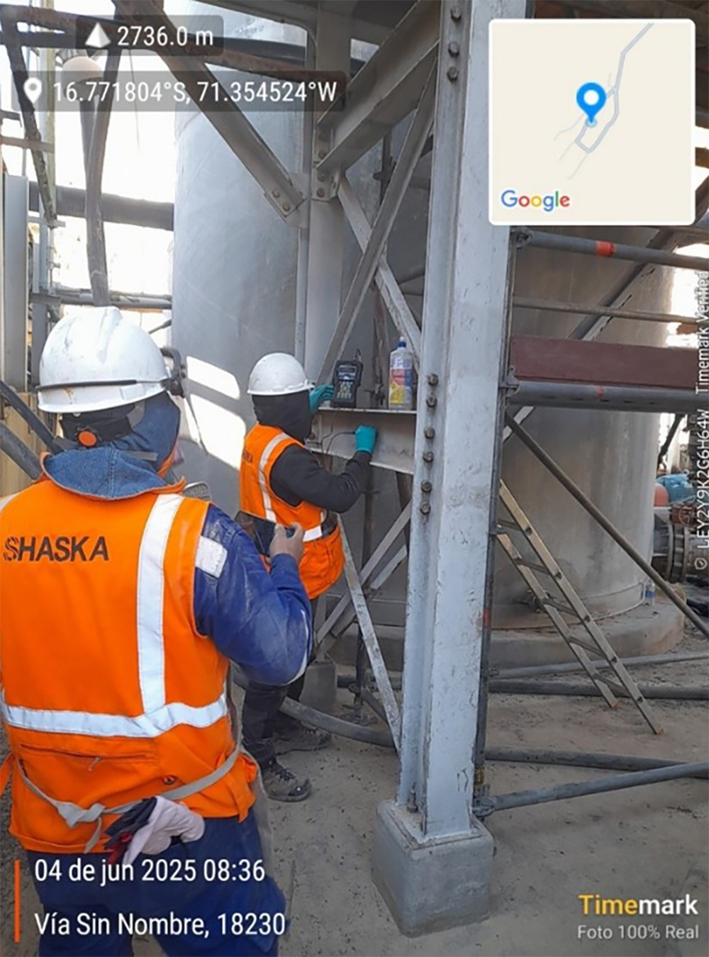 Evaluación Estructural y Ensayos en Acero – Planta de Procesos, Unidad Minera Chapi